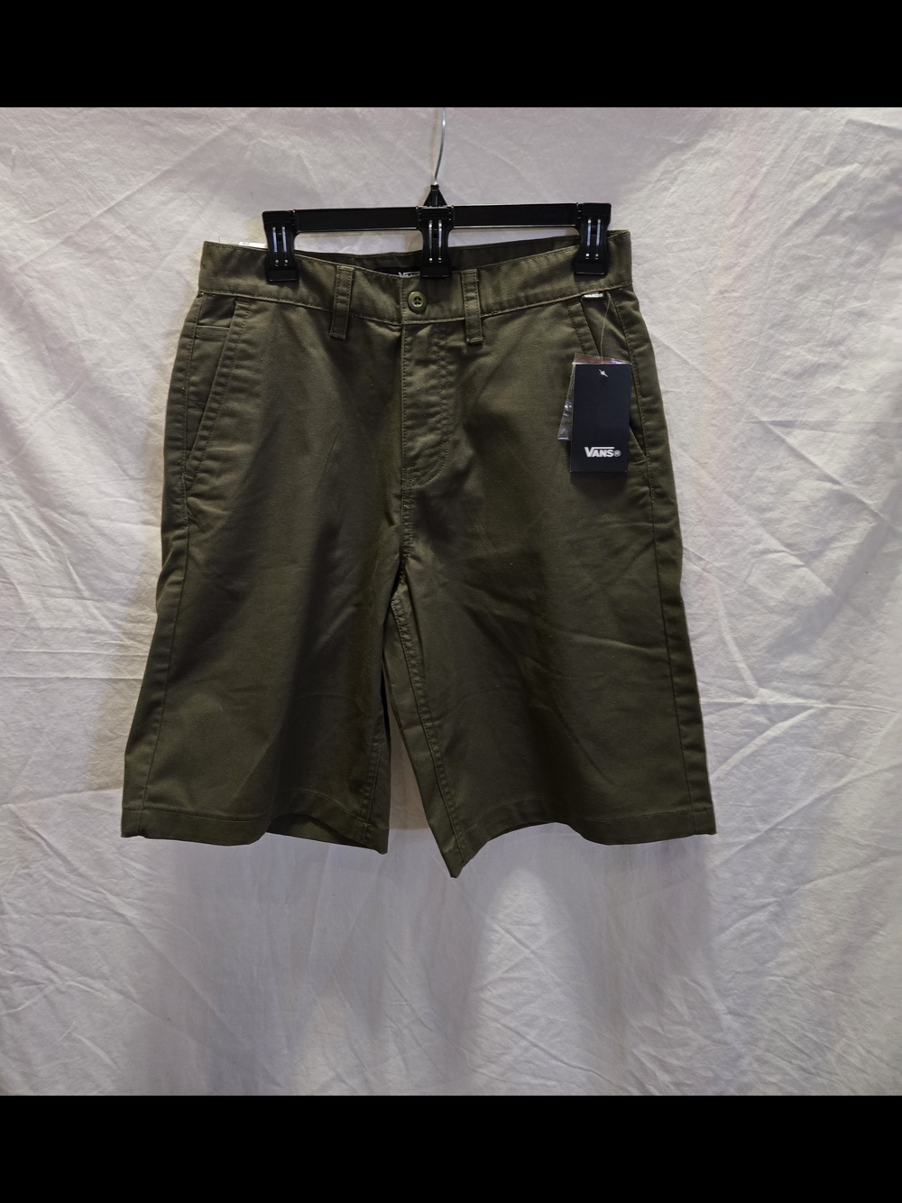 Vans Olive Green Flat-Front Shorts New With Tags